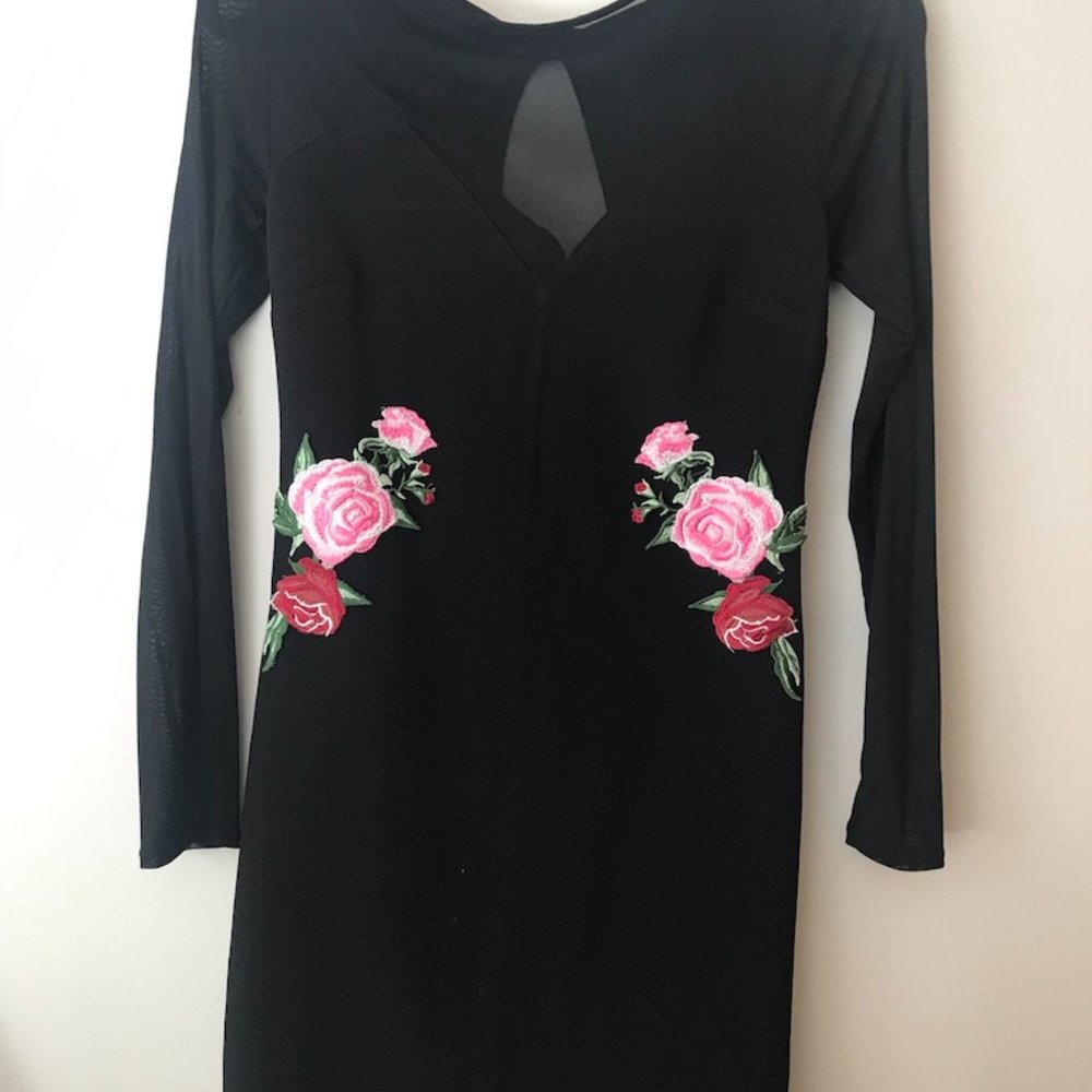 Form-fitting LBD cocktail dress